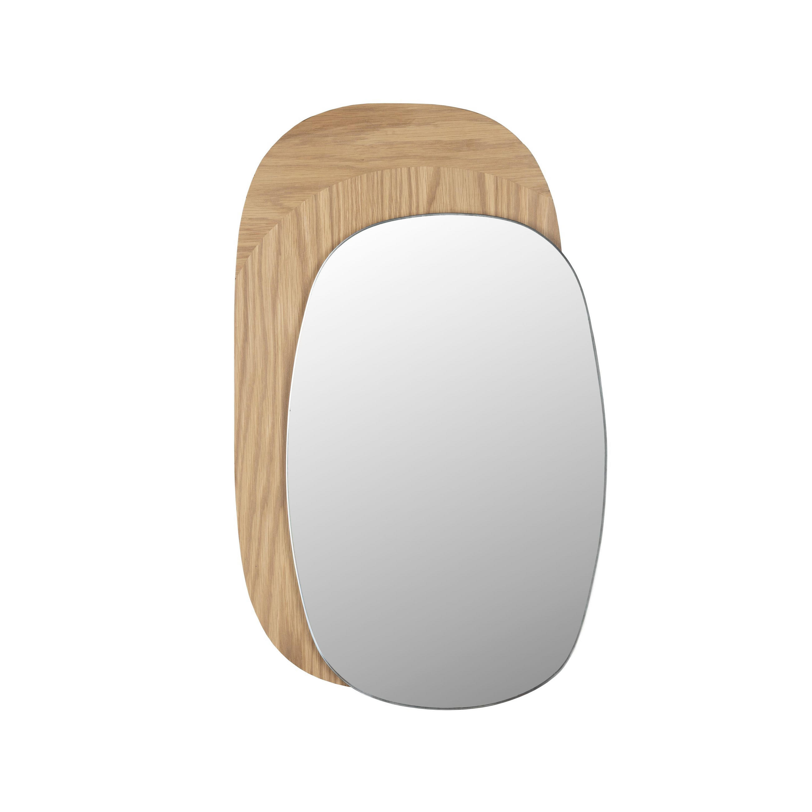 WANDSPIEGEL Ember Naturel - Naturfarben, Holz (37/60/2.8cm) - Zuiver