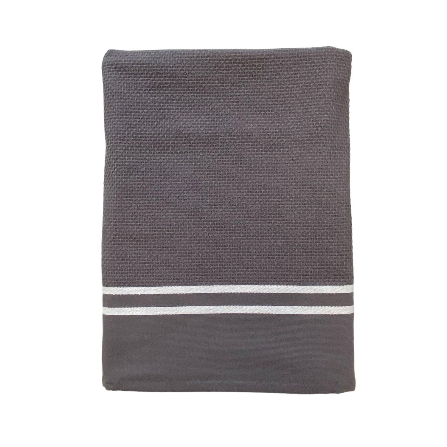 HAMAMTUCH mit Frotteefutter Waffle Anthrazit 90x170 355g/m² - Grau, Textil (90/170cm) - LE COMPTOIR DE LA PLAGE