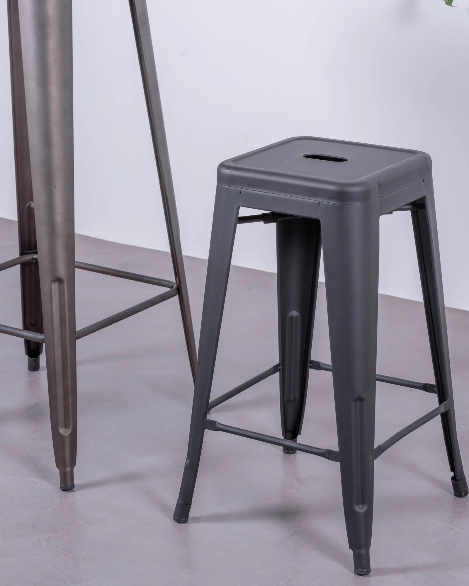 BARHOCKER-SET 4 Stück Metall Schwarz - Schwarz, Metall (41/68/41cm) - Nest Dream
