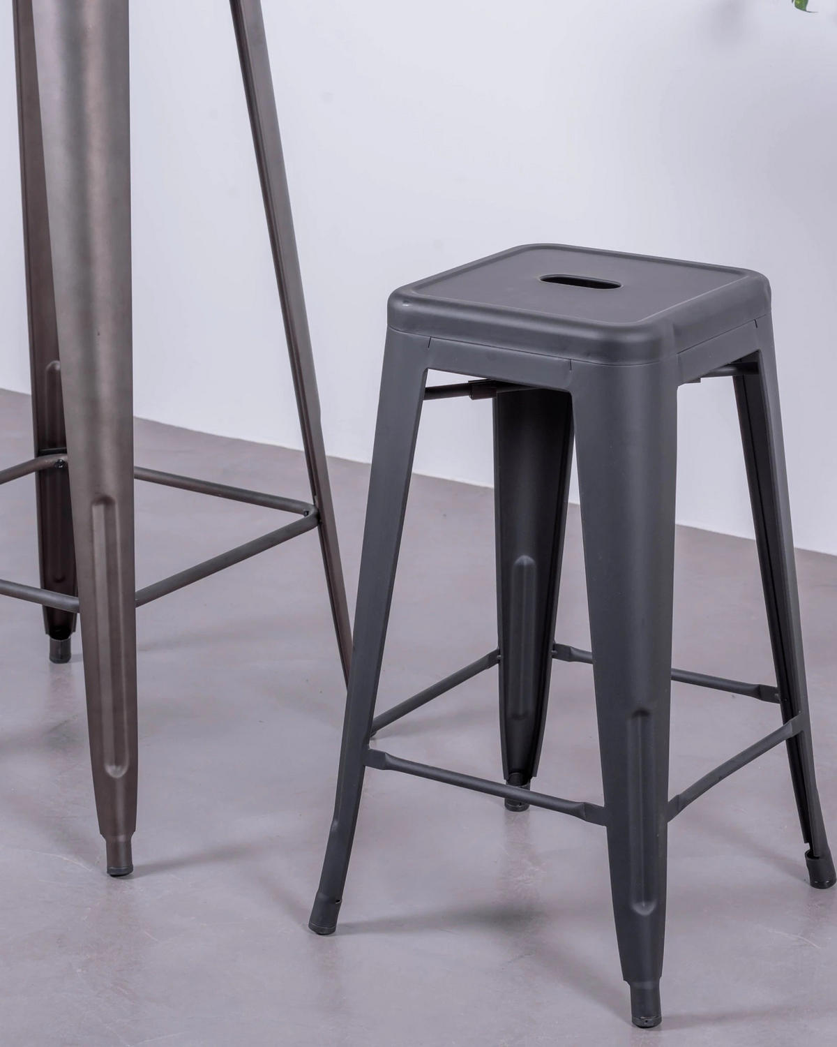 BARHOCKER-SET 4 Stück Metall Schwarz - Schwarz, Metall (41/68/41cm) - Nest Dream