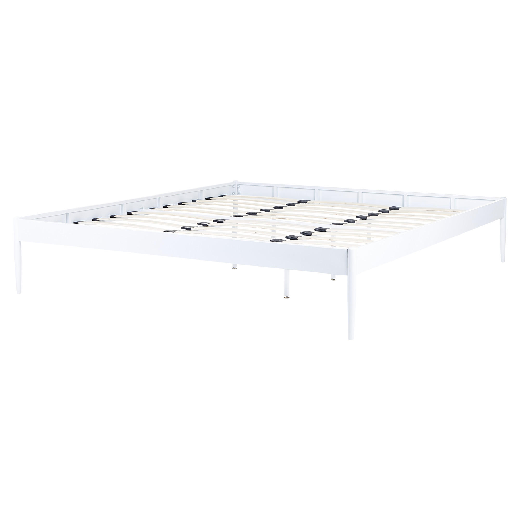 BETT mit Lattenrost 180x200 cm Weiß Vaurs - Weiß, Metall (180/200cm) - Beliani