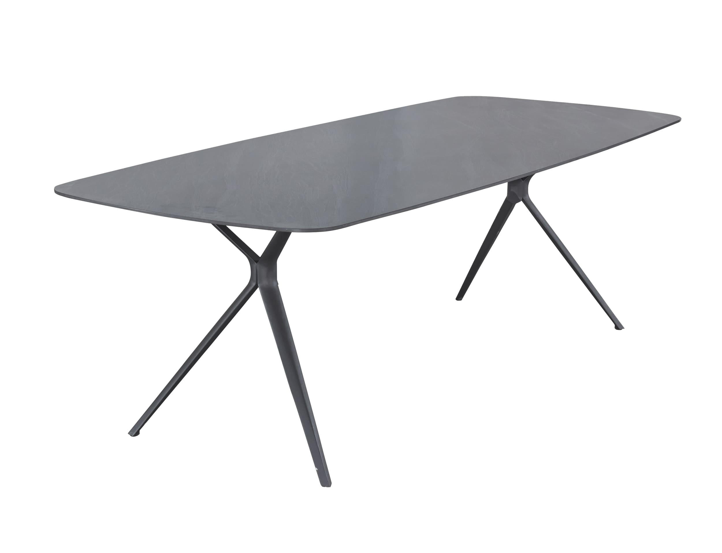 GARTENTISCH Balu, 240x100x75cm, Aluminium-Stein, Anthrazit - Anthrazit, Stein (100/240/75cm) - dasmöbelwerk