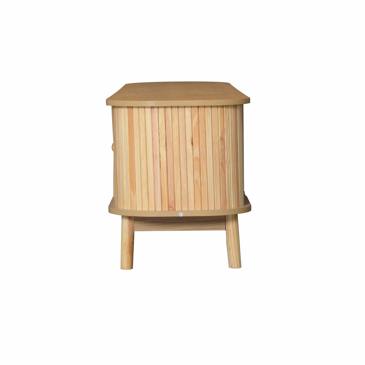 LOWBOARD in Naturfarben mit Schubladen und Rattanseiten für Wohnzimmer, B170/T39.5/H46cm - Naturfarben, Holzwerkstoff (170/46/39.5cm) - STILVORA