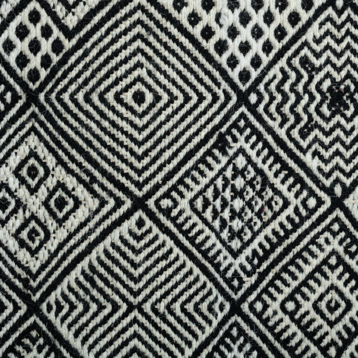 FLACHWEBETEPPICH Stilvoller Kelim, passt in jeden Raum 190x290 cm - Schwarz, Textil (190/290cm) - Rug and Roll