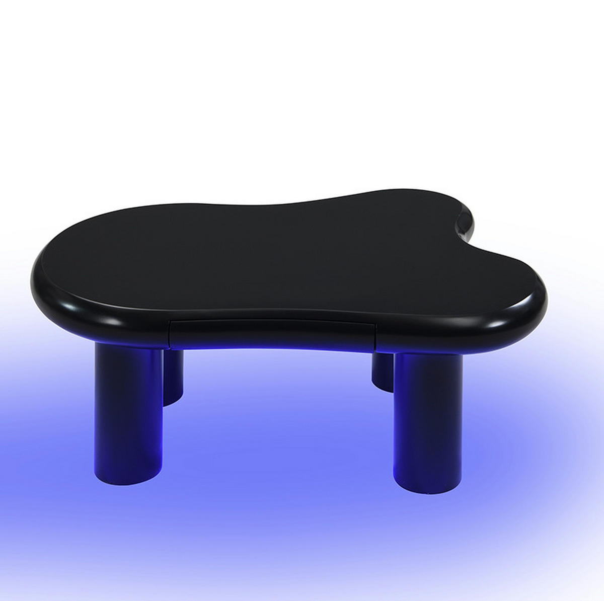 COUCHTISCH 98/65.5/40 cm schwarz aus MDF mit 16-farbiger LED-Beleuchtung und Schublade - Schwarz, Holzwerkstoff (98/65.5/40cm) - OKMYHOME