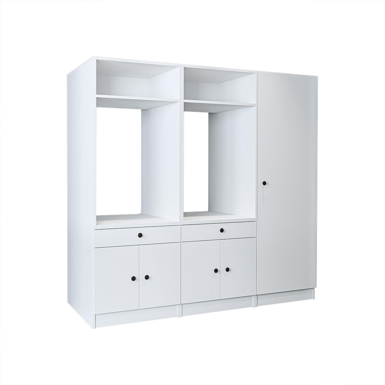 WASCHMASCHINENSCHRANK Serie 1 194cm Breit, 184cm Hoch - Weiß, Holzwerkstoff (194/184/67cm)