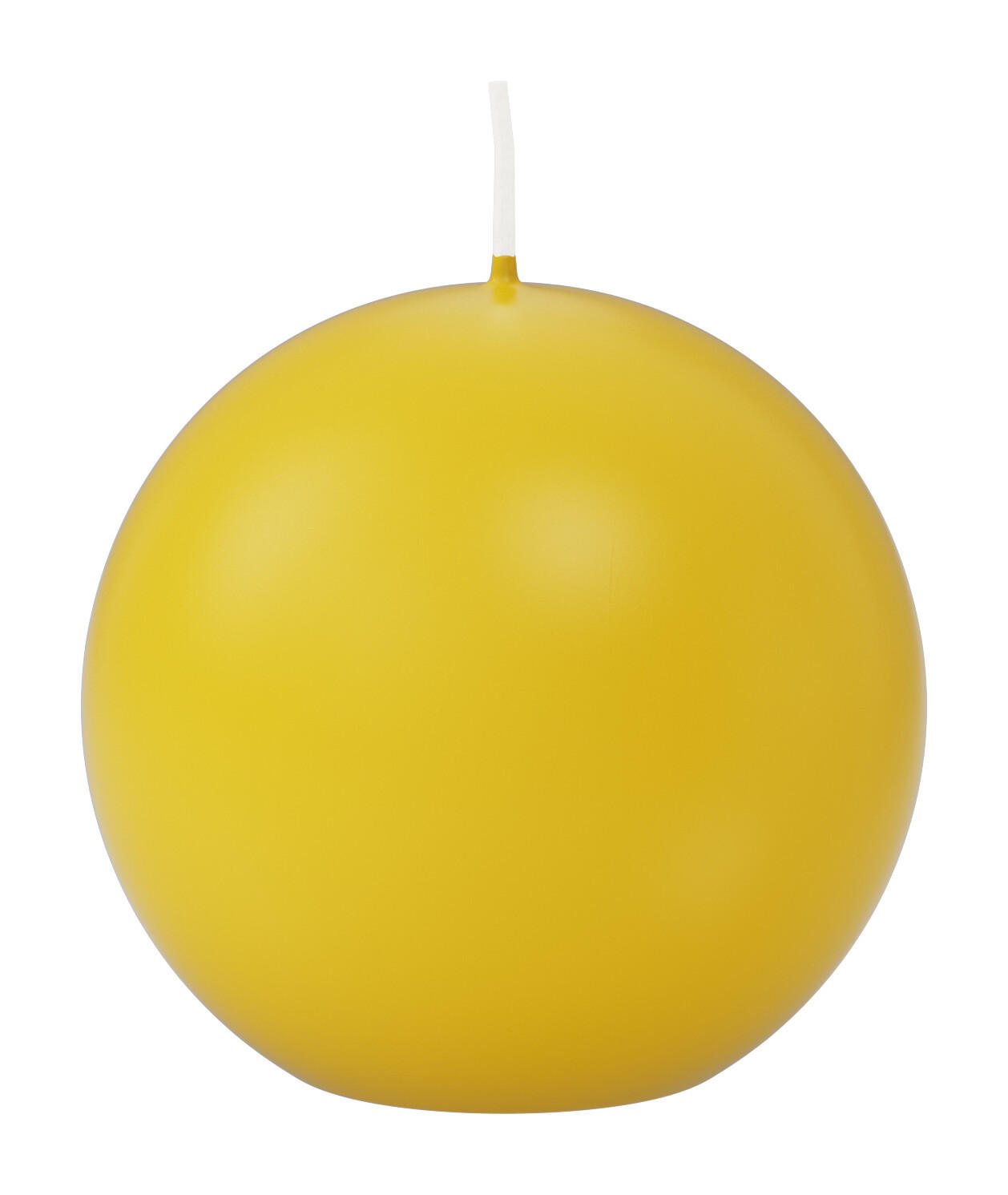 KUGELKERZEN Dotter Gelb Ø 80 mm, 6 Stück - Gelb, Paraffin (8/8/8cm) - Wiedemann Kerzen