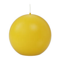 KUGELKERZEN Dotter Gelb Ø 80 mm, 6 Stück - Gelb, Paraffin (8/8/8cm) - Wiedemann Kerzen