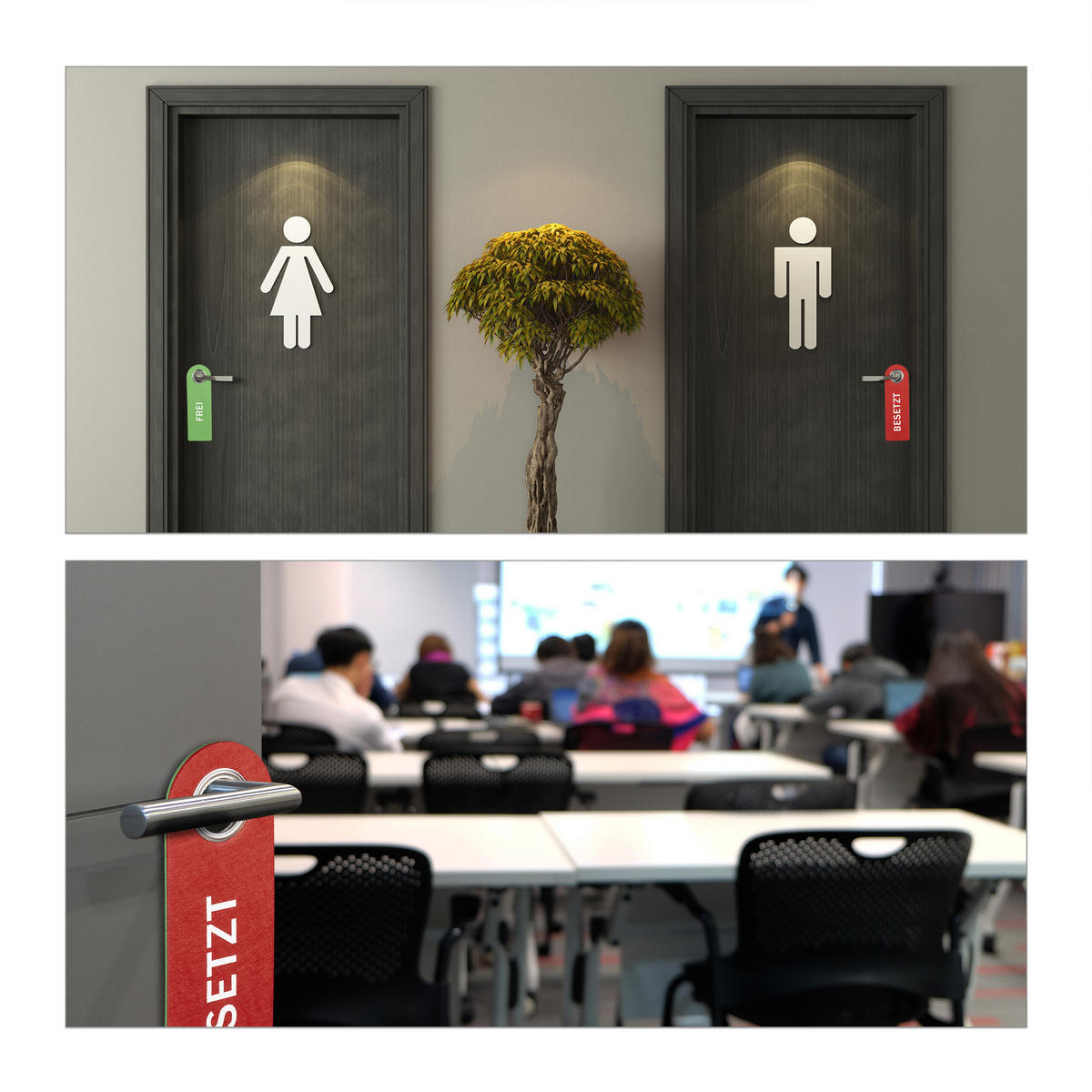 10xTÜRSCHILD - Multicolor, Textil/Metall (8.5/27/0.5cm) - Relaxdays