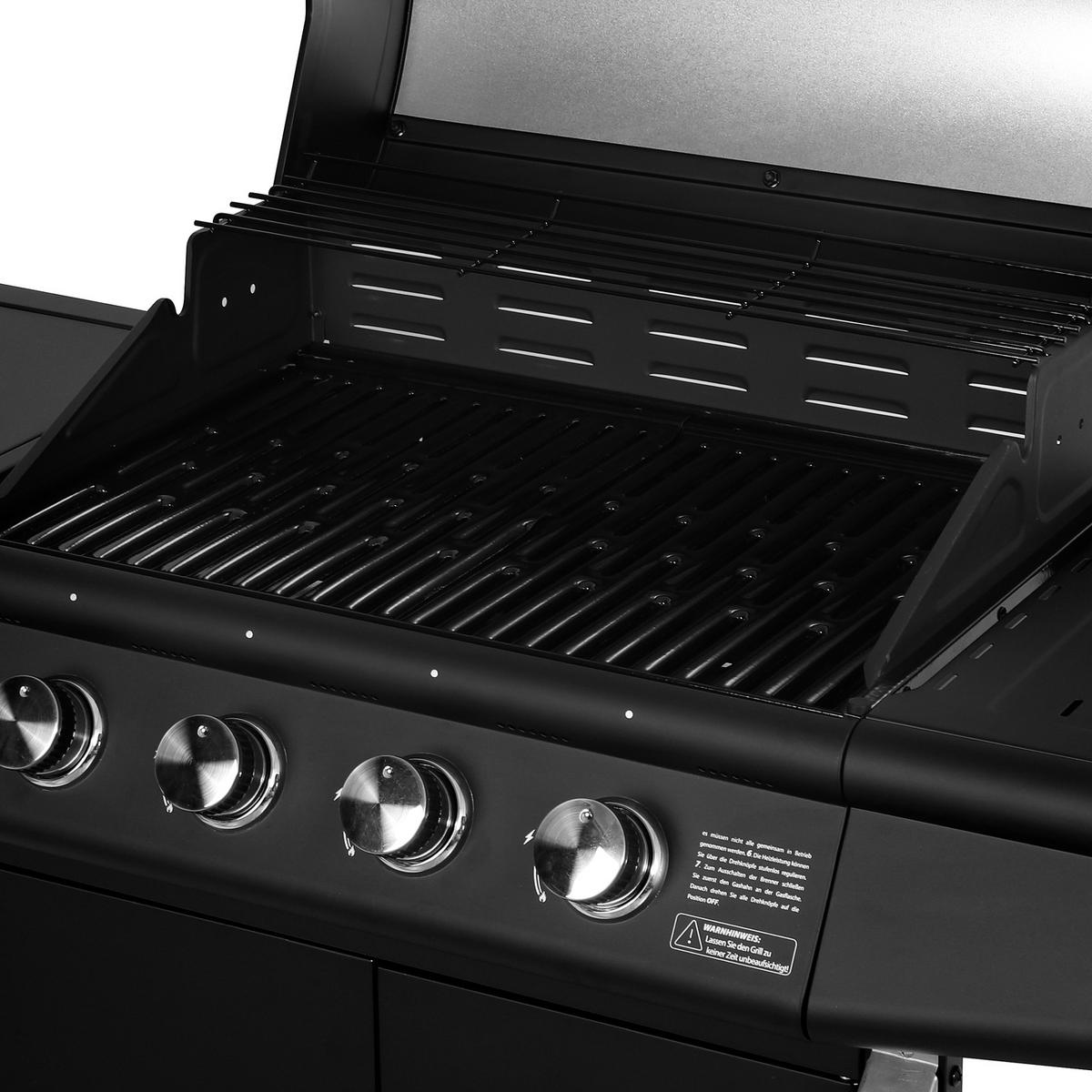 GASGRILL RED 4+1 - Schwarz, Metall (135/114/54cm) - TAINO