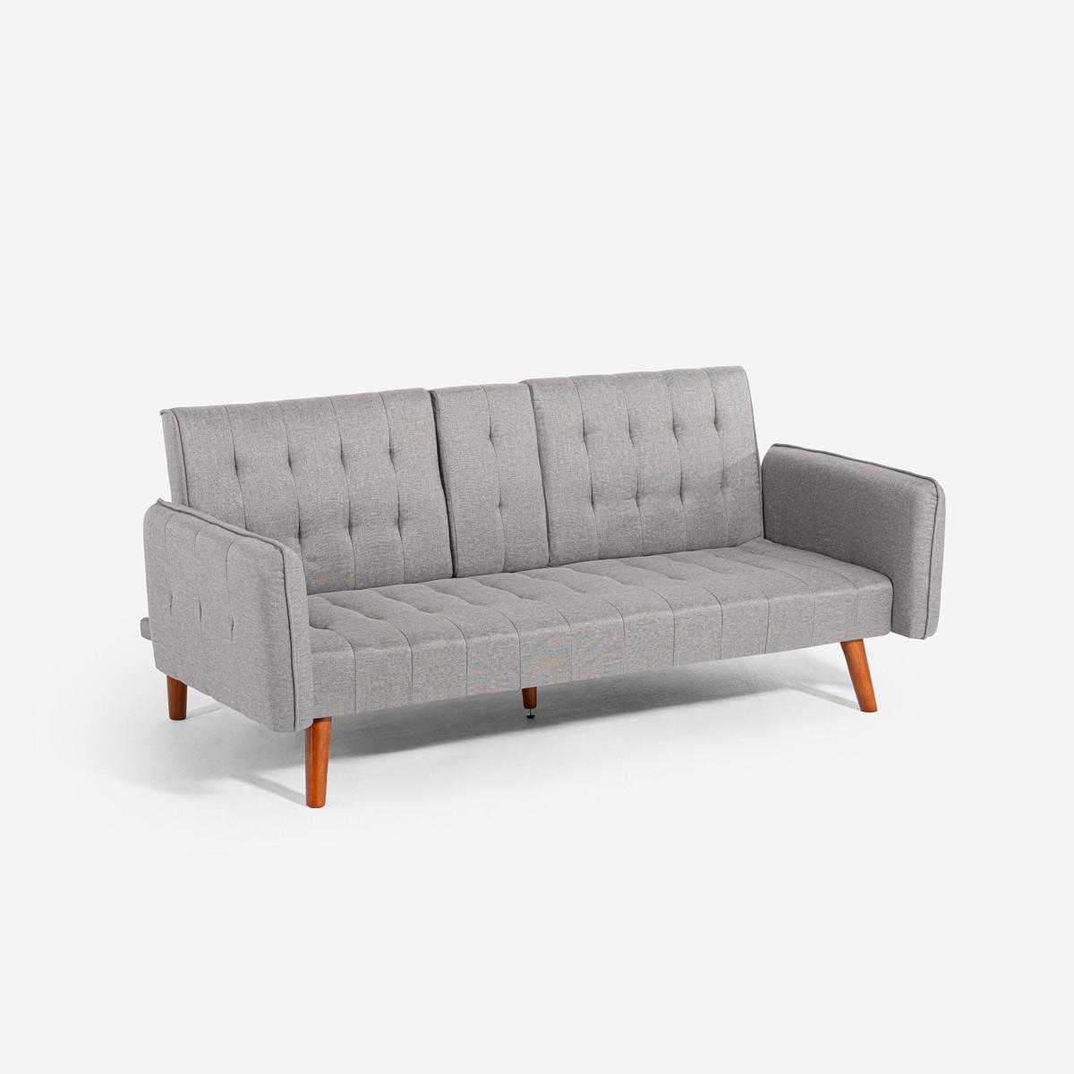 SCHLAFSOFA verstellbar Ember - Grau - Grau, Textil (180/78/88cm) - Pasmara