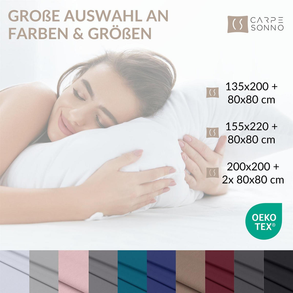 MIKROFASER-BETTWÄSCHE 200x200 cm Nougat - Braun, Textil (200/200cm) - Carpe Sonno