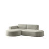 ECKSOFA Palma Xs In Noel - Hellgrau, Holzwerkstoff/Textil (236/165cm) - Fun Möbel