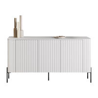 SIDEBOARD Vera 150 - Schwarz/Weiß, Holzwerkstoff/Metall (150/80/40cm) - MIRJAN24