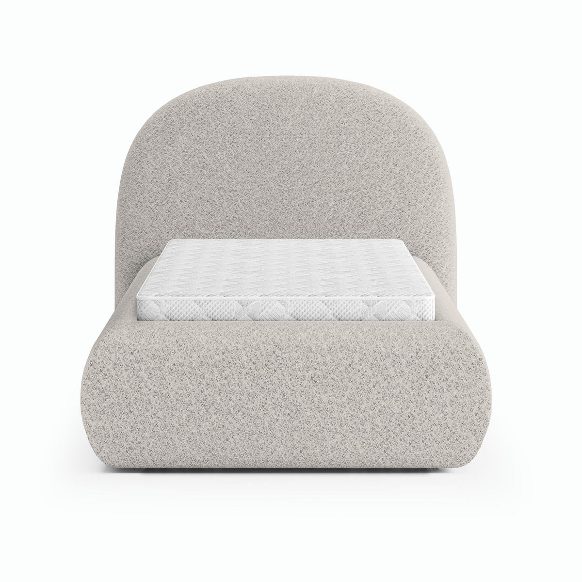 POLSTERBETT Motti 90x200, Einzelbett mit Bettkasten und Schaumstoffmatratze 10 cm, Beige - Beige, Holzwerkstoff (90/200cm) - Beautysofa
