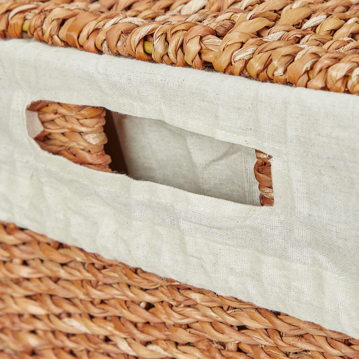 WÄSCHEKORB - Multicolor, Textil/Metall (50/50/40cm) - Relaxdays