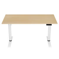 GAMINGTISCH Arena Nordico 140/70/71-115 cm Höhenverstellbarer Birke - Weiß, Metall (70/140/115cm) - Arozzi