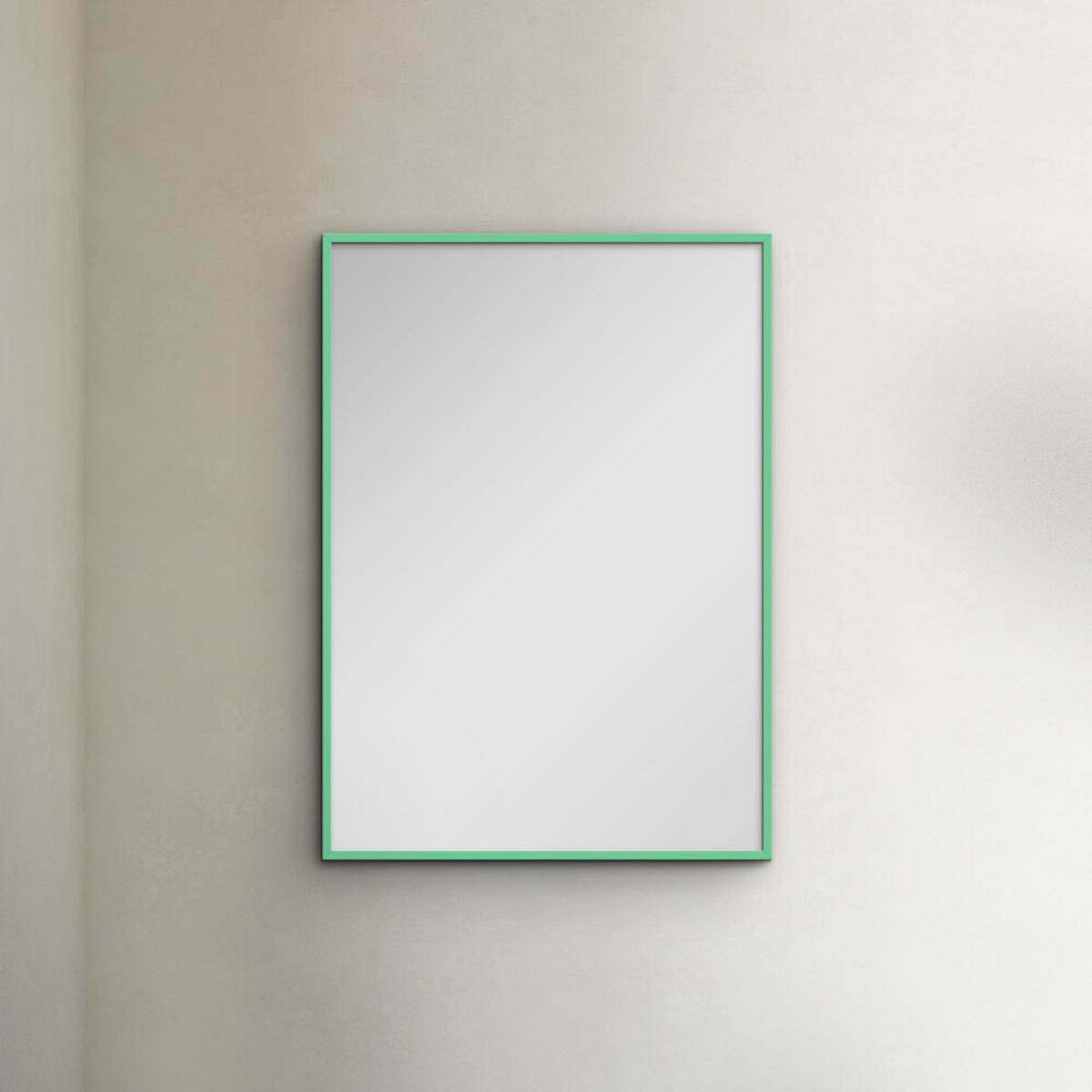 SPIEGEL - Minzfarbenes Holz - Mintgrün, Holz/Papier (40/50/2cm) - Poster&Frame