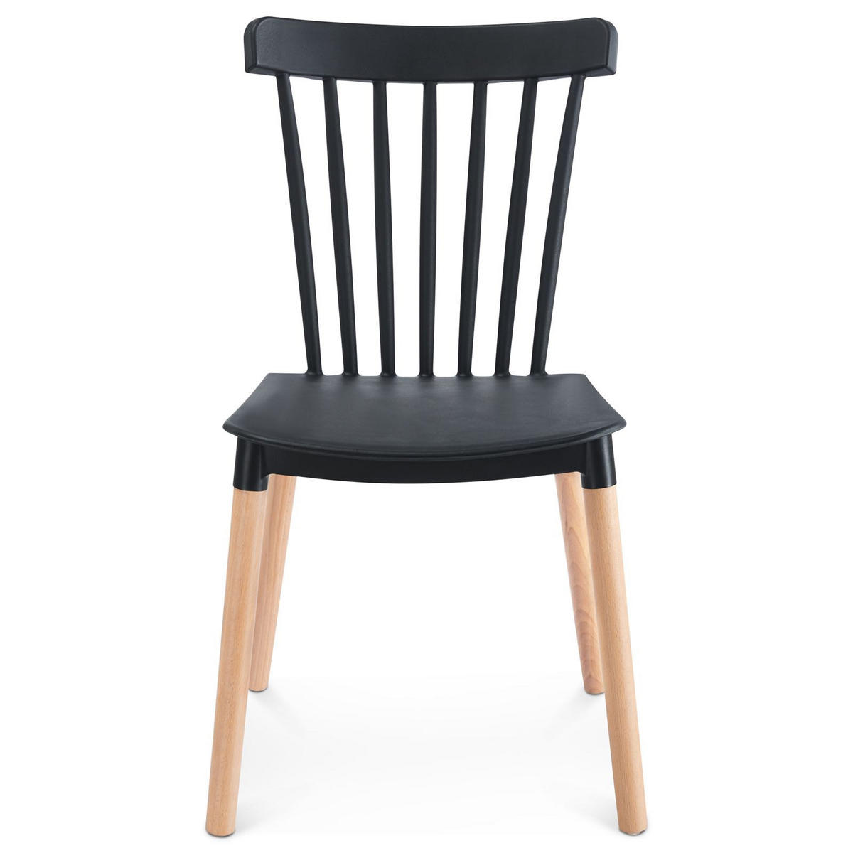 ESSZIMMERSTUHL RAVI 4er-Set schwarz - Schwarz, Kunststoff (43/79/54cm) - IDIMEX