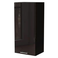 KÜCHENHÄNGESCHRANK Essen W4/45 Schwarz Hochglanz / Schwarz Matt 45 / 32,5 / 96cm - Schwarz Hochglanz/Schwarz, Holz/Holzwerkstoff (45/96/32.5cm) - Feldmann-Wohnen