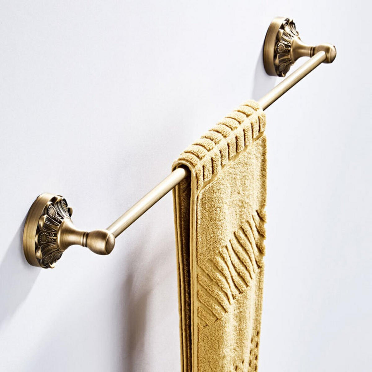 HANDTUCHHALTER, Aus Messing, Länge 60,5 cm - Gelb, Metall (6.6/7.1/60.5cm) - Weltevree