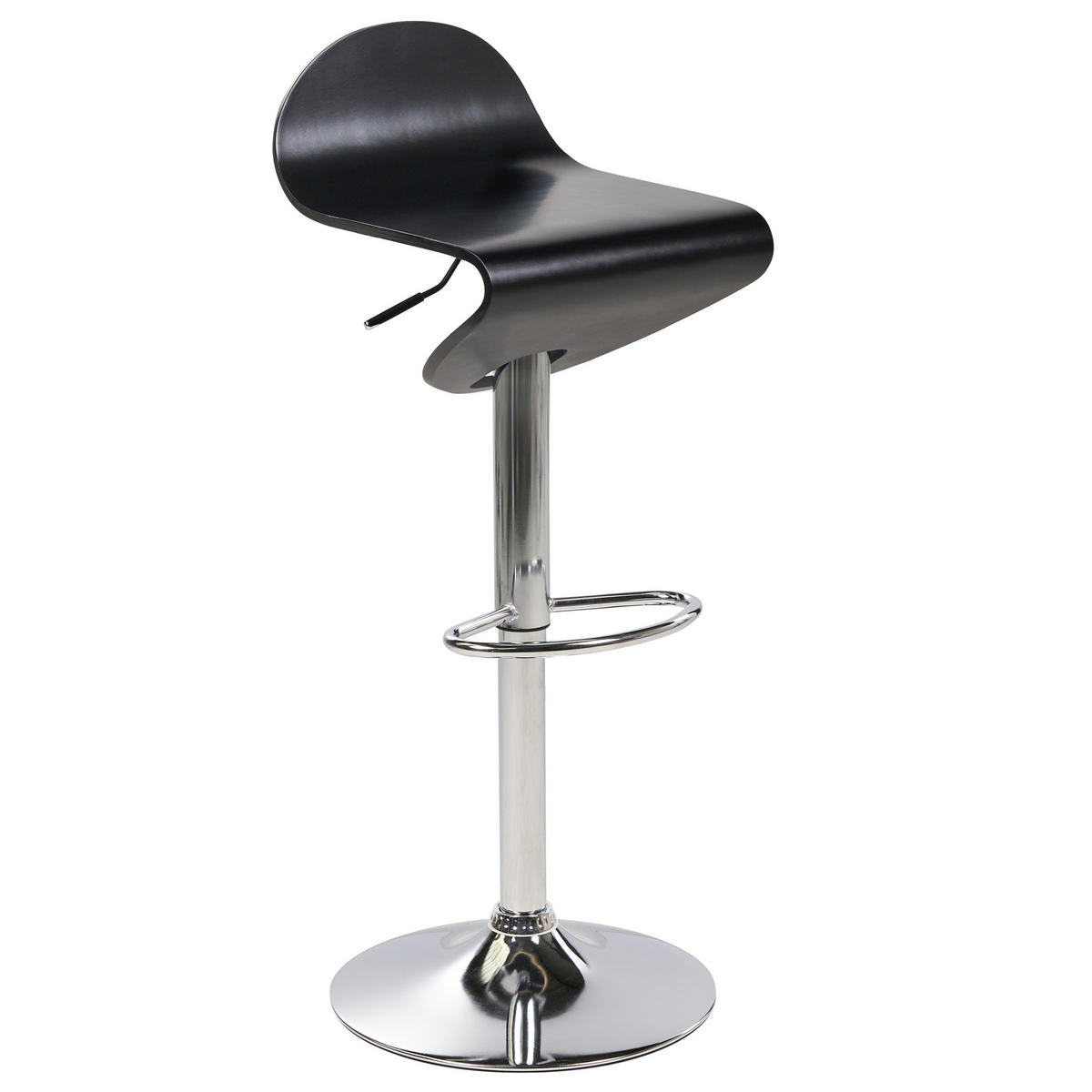 BARHOCKER 2er-Set Holzwerkstoff Schwarz Liverpool - Schwarz, Holzwerkstoff/Metall (41/76/41cm) - Beliani