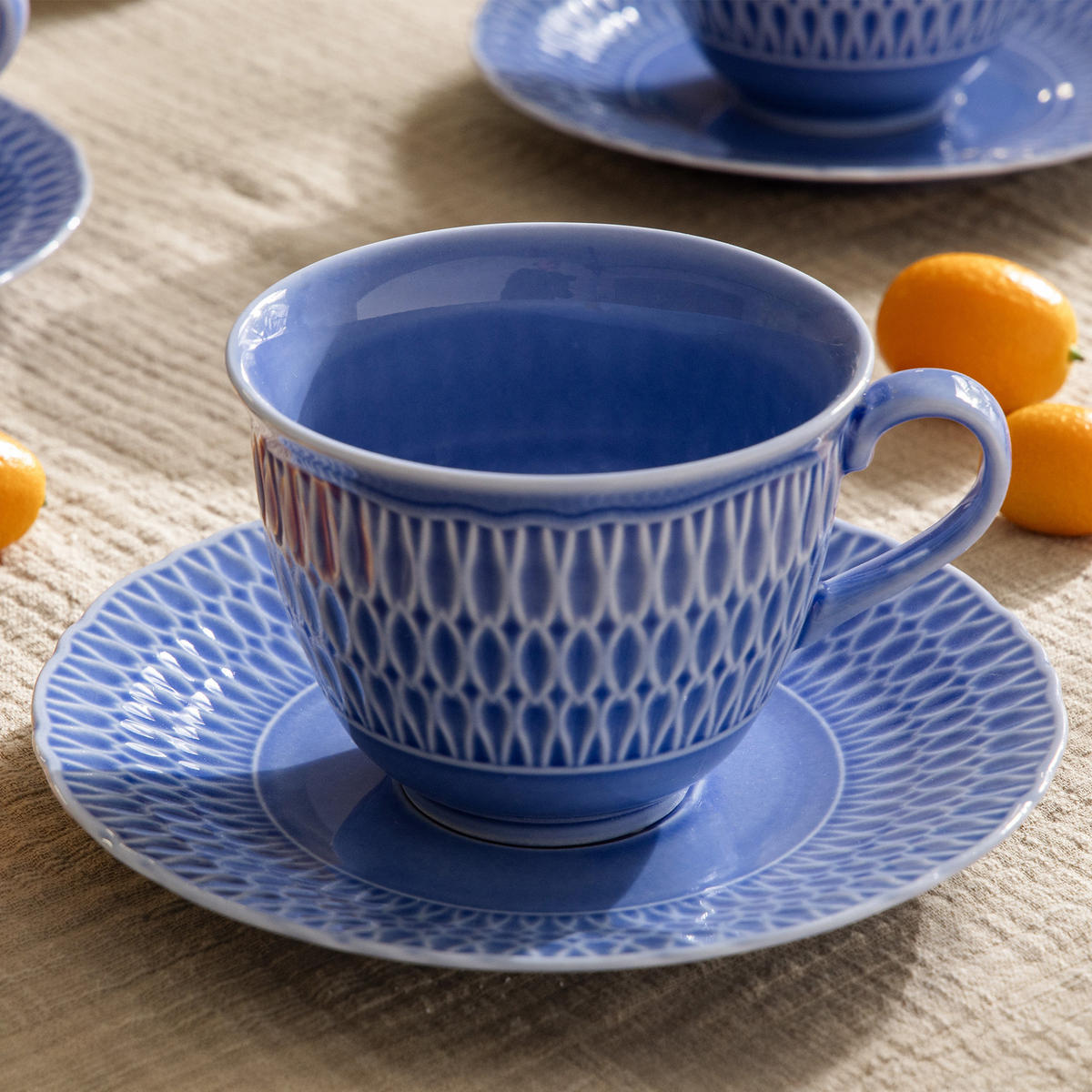 KAFFESERVICE CMIELOW SOFIA Kaffetassen-Set - Blau, Keramik (15.7/7.5/15.7cm) - KONSIMO®