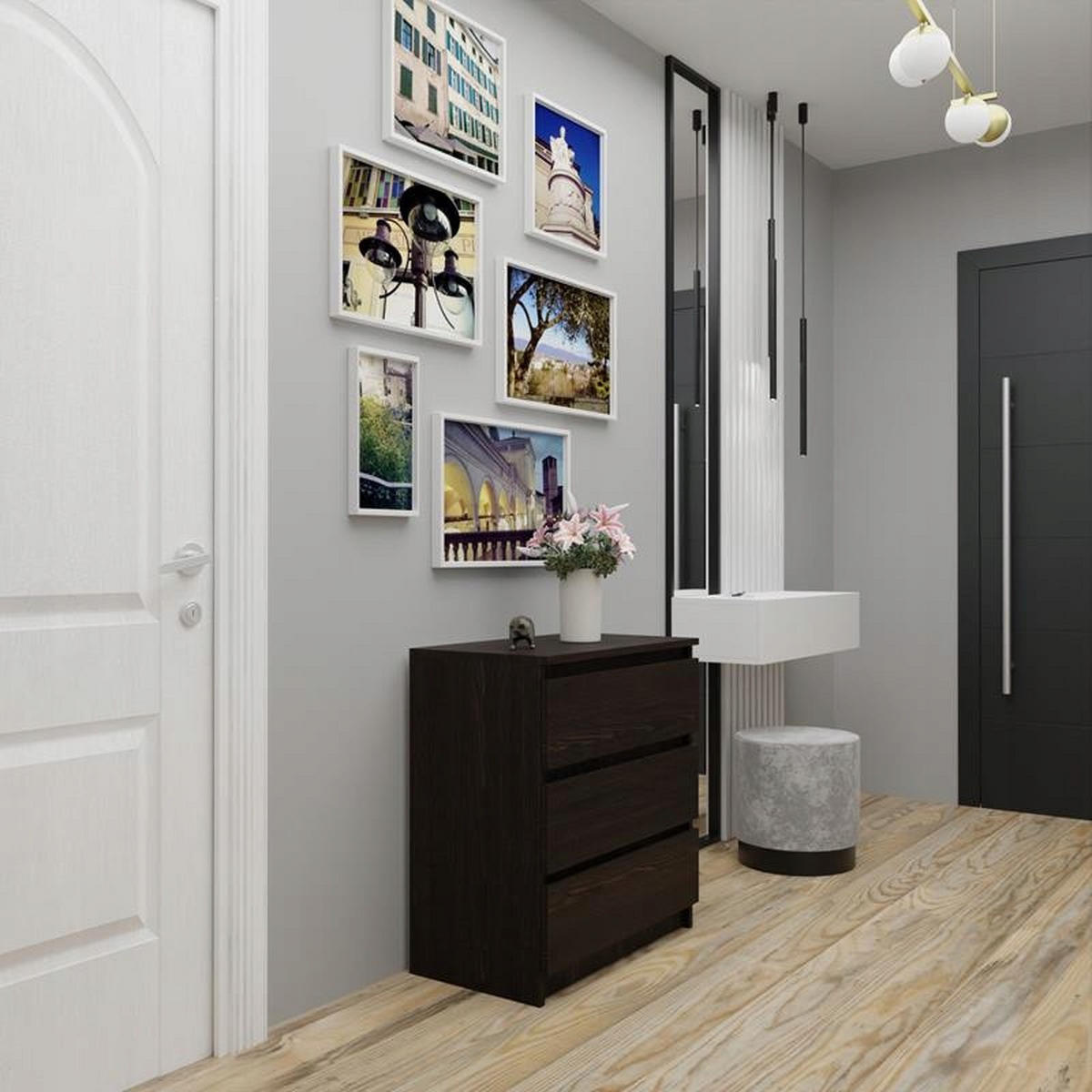 KOMMODE P3 EX3 Wenge 70/40/77 cm - Wengefarben, Holzwerkstoff (70/77/40cm) - Matkam Möbel