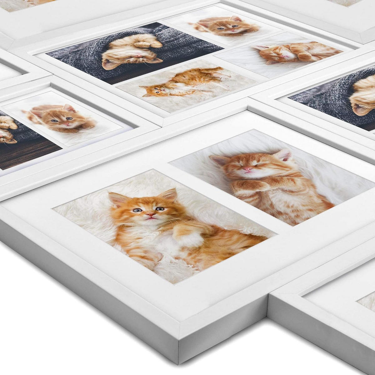 BILDERRAHMEN Galeria MDF Weiß (4tlg) - Weiß, Holzwerkstoff (14/35/42cm) - BoMoe