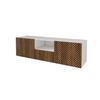 LOWBOARD ZENO-W 140x40x41 cm - Weiß / Katania - Eiche Wotan, Holzwerkstoff (140/40/41cm) - ALTDECOR