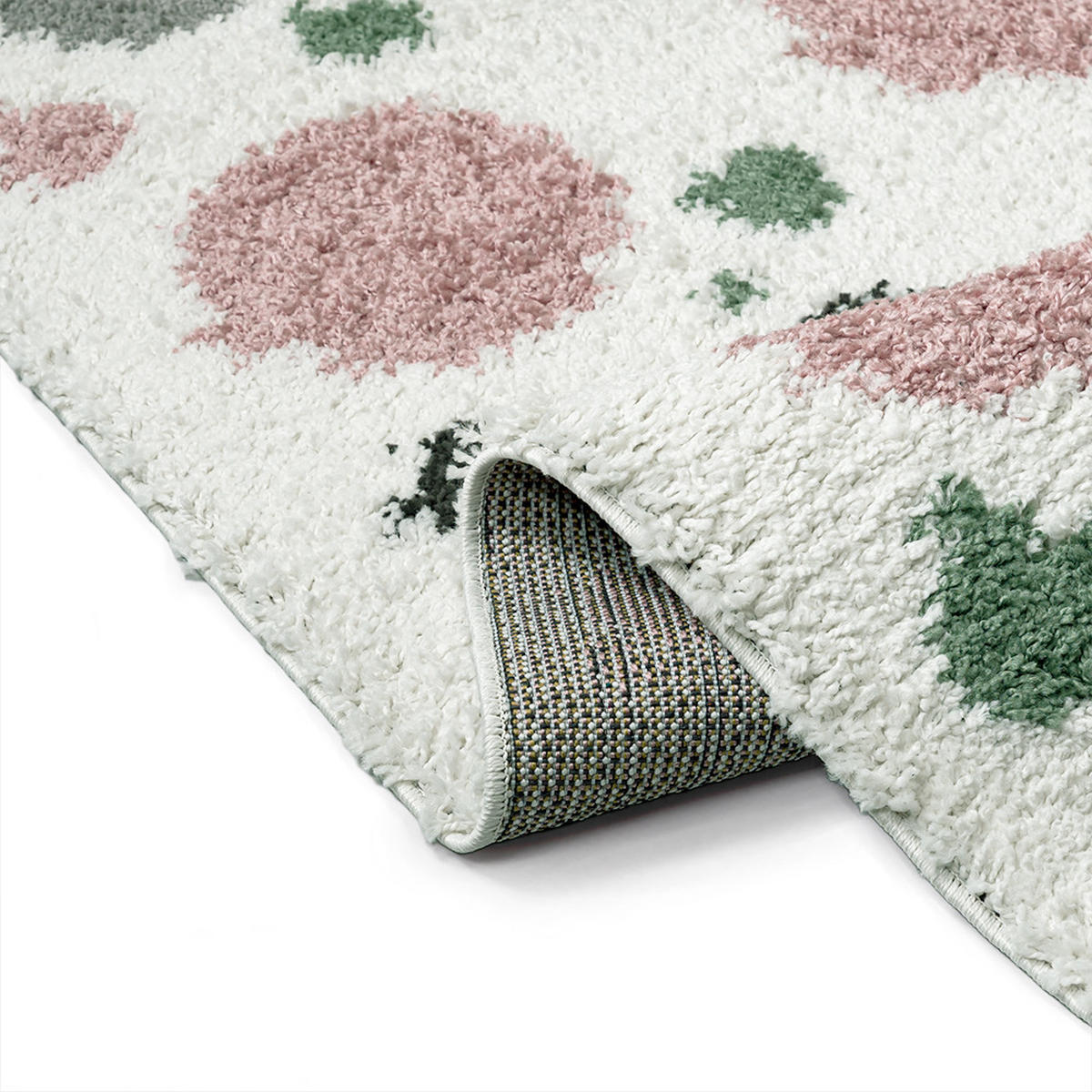 KINDERTEPPICH Ibi Foco Mazovia 140x200cm Creme Rosa Abstrakt Langflor - Pink, Textil (140/200cm) - Mazovia