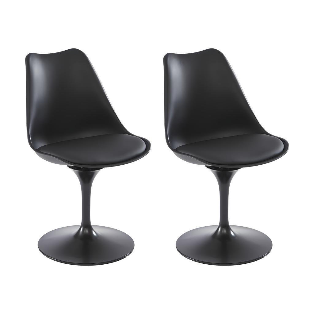 Thumbnail - Vente-Unique Stuhl, Schwarz, Kunststoff, Uni, 56.5x82x49 cm, Esszimmer, Stühle, Esszimmerstühle, Vierfußstühle