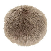 LAMMFELLSITZ Künstlich Polyester Hellbraun - Hellbraun, Textil (35/35cm) - tinkaro