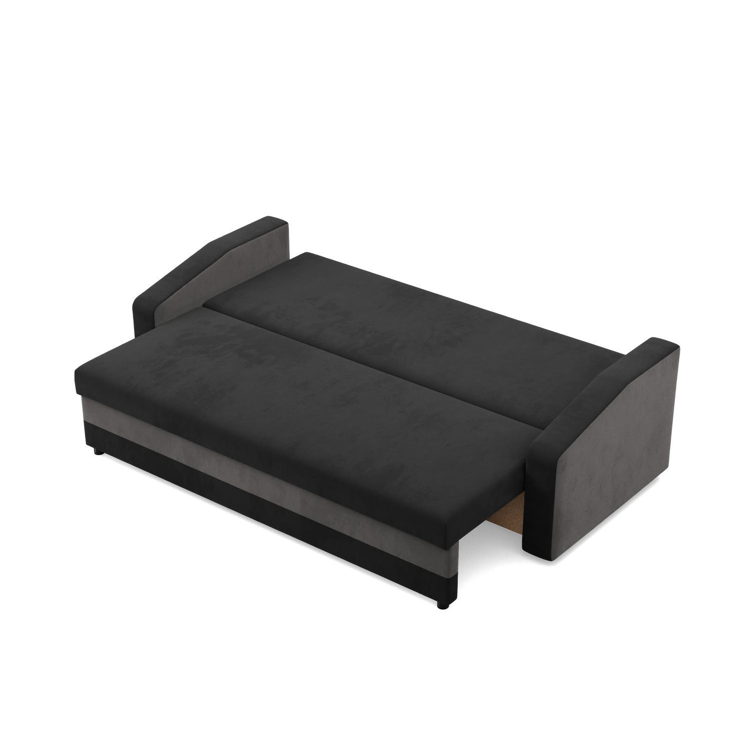 Thumbnail - Sofa, Schwarz, Grau, Textil, 3-Sitzer, 220x85x92 cm, Wohnzimmer, Sofas & Couches, Sofas, 3-Sitzer Sofas