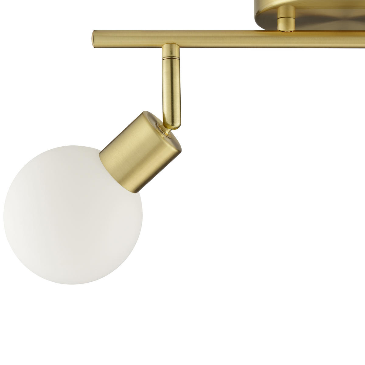 LED DECKENLEUCHTE Jorge Messing gebürstet/Weiß 12,5/41,5/22,5 cm - Multicolor, Metall (12.5/41.5/22.5cm) - Brilliant