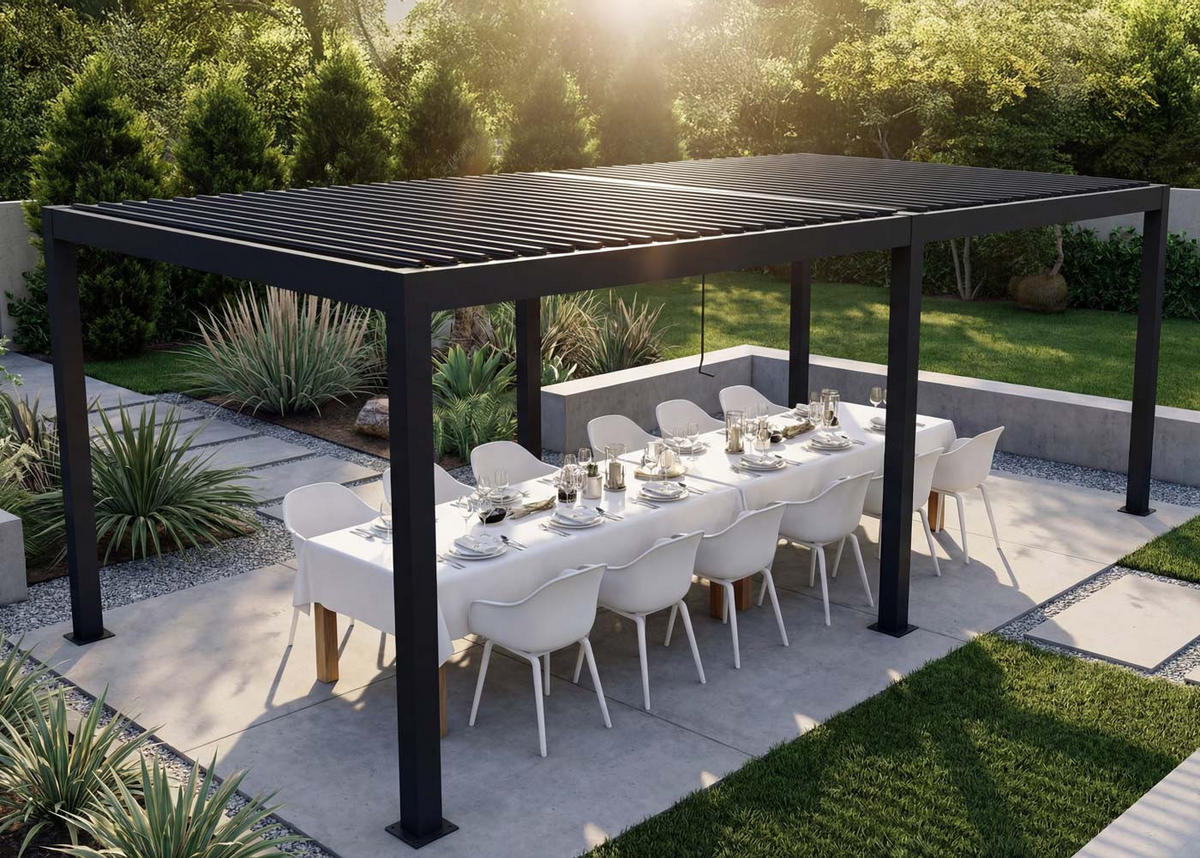 PERGOLA Anthrazit - Anthrazit, Metall (583/220/301cm) - MCW
