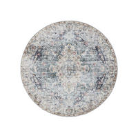 VINTAGE-TEPPICH George waschbar ø 160 cm rund - Blau, Kunststoff (160/160cm) - benuta