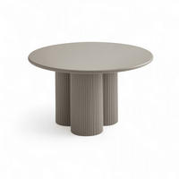 COUCHTISCH rund Beige 80/80/45 cm - Taupe/Graubraun, Holzwerkstoff (80/80/45cm) - Furnhouse