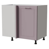 ECKVERBINDUNGSSCHRANK Bari D13U/90 Weiß / RAL 4009 pastellviolett 90 / 50 / 82cm - Violett/Weiß, Holz/Holzwerkstoff (90/82/50cm) - Feldmann-Wohnen