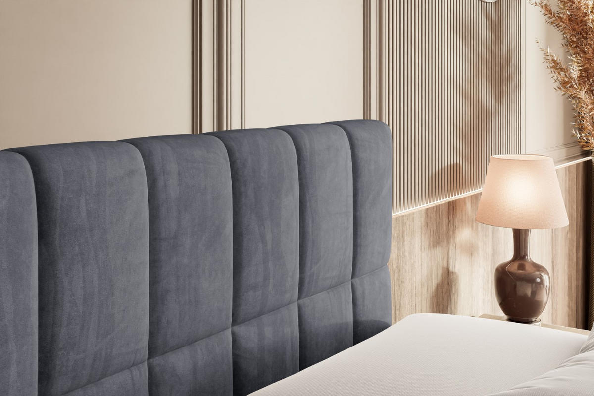 BOXBETT MIAMI-Z - 120x200 cm - H3 - Dunkelgrau - Dunkelgrau, Holzwerkstoff (120/200cm) - ALTDECOR
