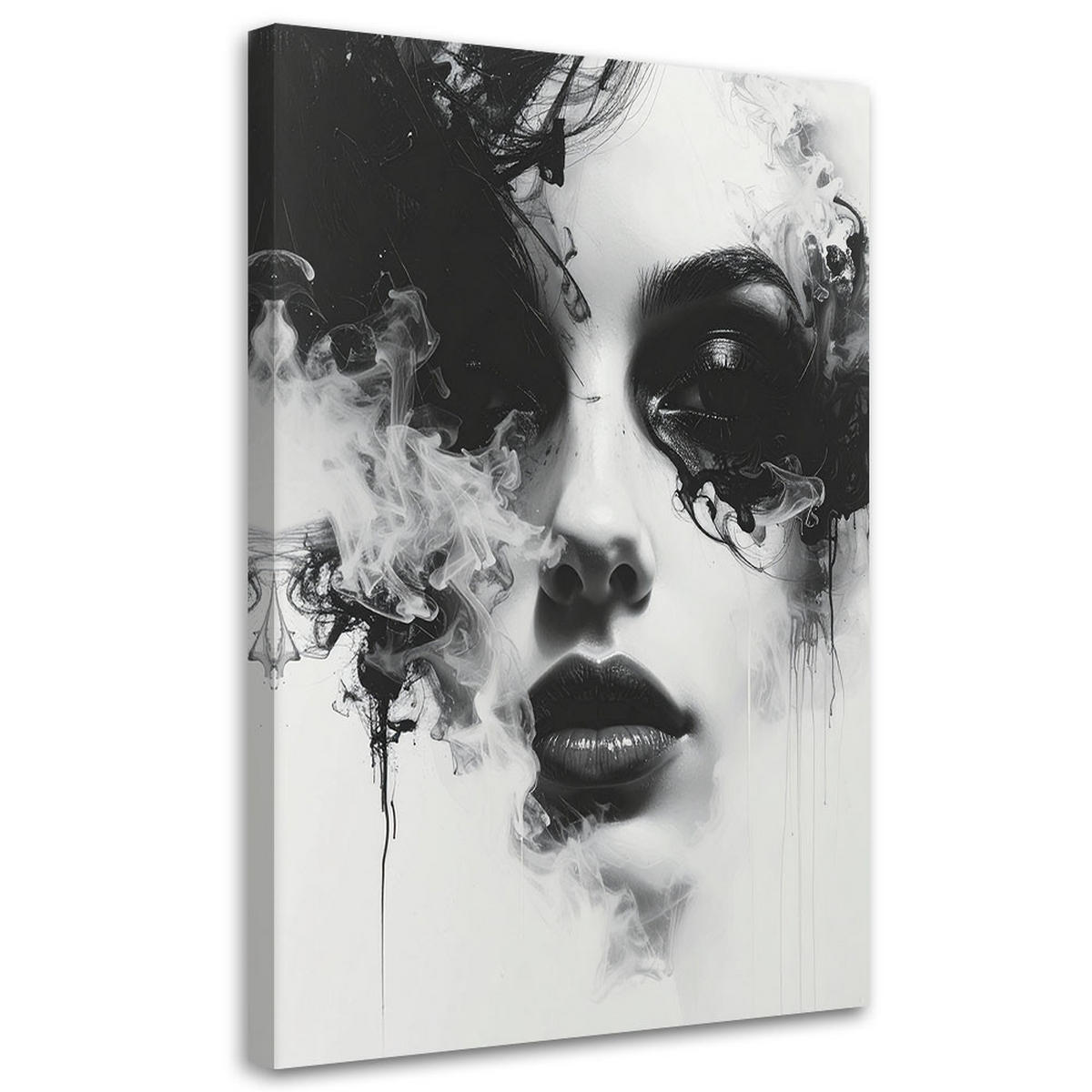LEINWANDBILD Menschen & Charaktere 80x120cm - Schwarz, Textil (80/120cm) - Feeby