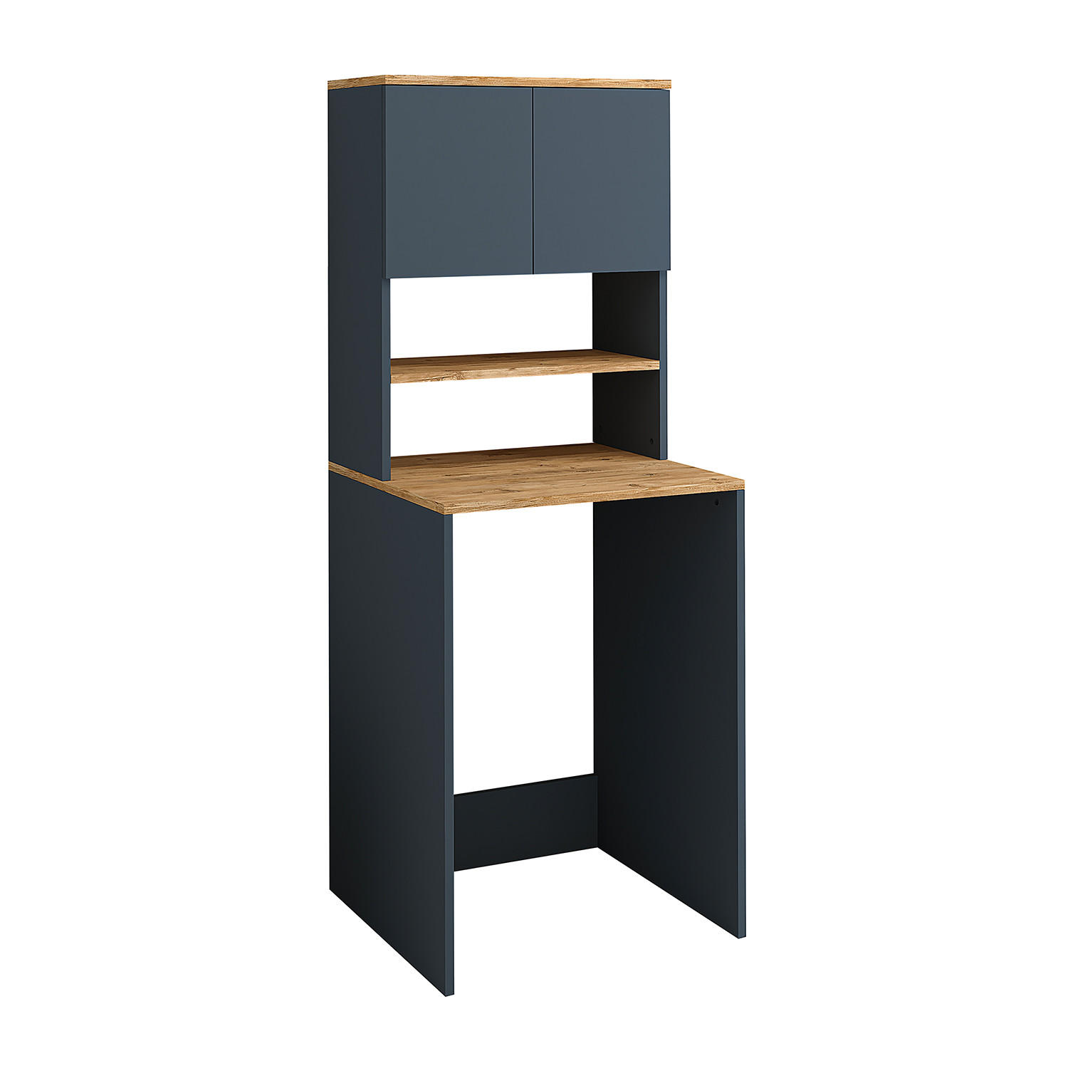 WASCHMASCHINENSCHRANK Atlantic III 65cm Breit, 181cm Hoch - Anthrazit, Holzwerkstoff (65/181/60cm)