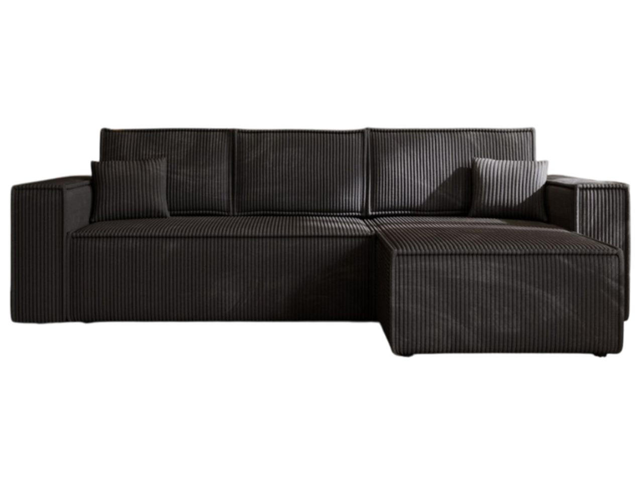 ECKSOFA Prato XL Schwarz Rechts - Schwarz, Holz/Kunststoff (280/170cm) - Graingold