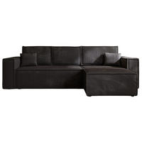 ECKSOFA Prato XL Schwarz Rechts - Schwarz, Holz/Kunststoff (280/170cm) - Graingold