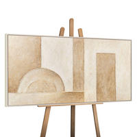 GEMÄLDE Raum der Formen Schattenfugenrahmen Beige 120x60 cm - Beige, Holz (120/60cm) - YS-art gallery