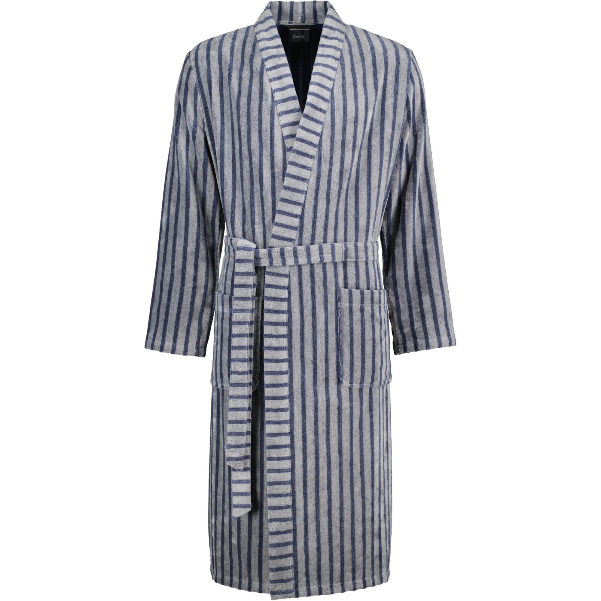 BADEMANTEL HERREN KIMONO STREIFEN 5505 DENIM - 17 - Blau, Textil (Mnull) - Cawoe