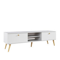 LOWBOARD NATURA, 170 cm, Weiß Matt, 2 Schubladen mit Soft-Close - Weiß, Holz (170/50/41cm) - Excellent Home