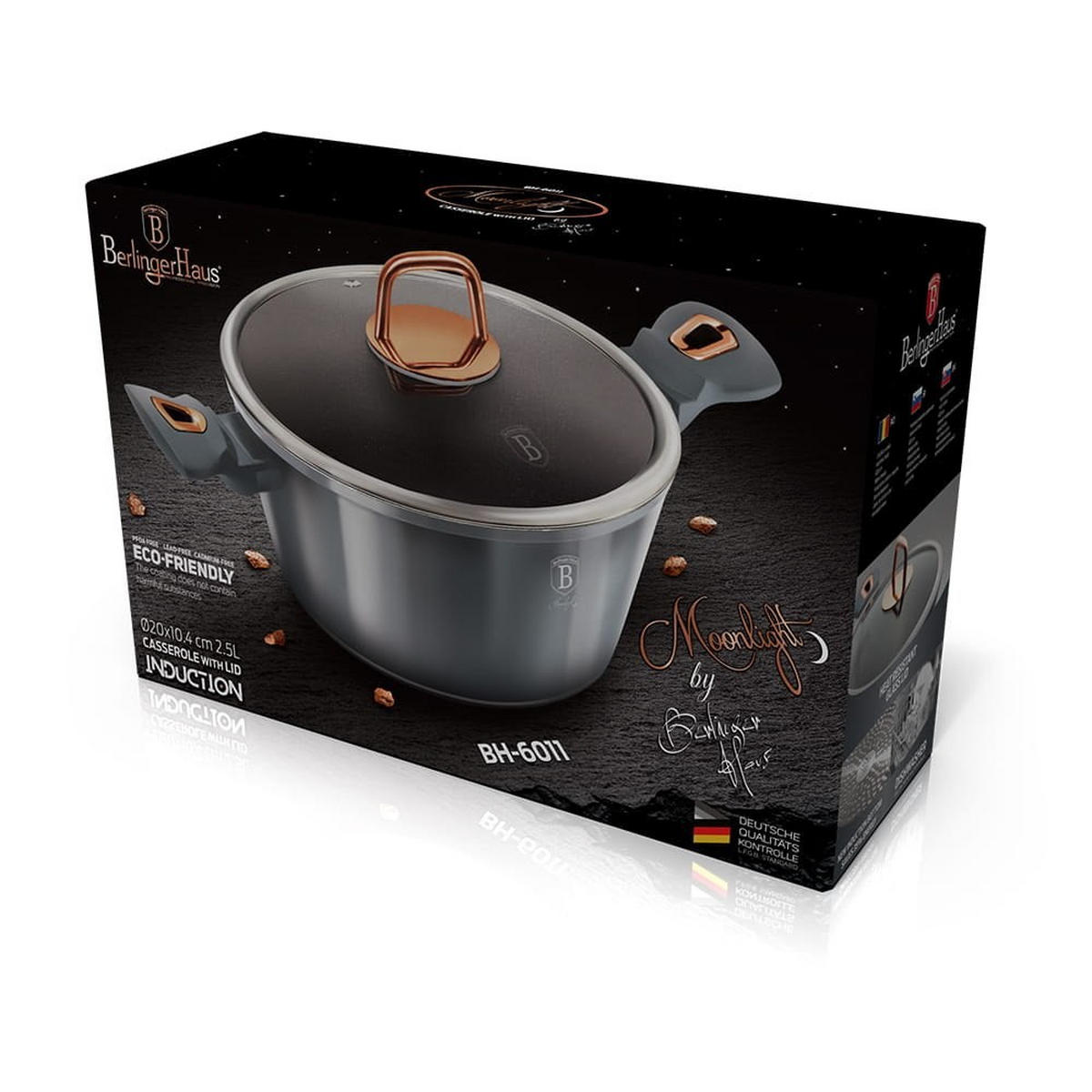 TOPF Grau 20/20/10.4 cm BH6011 - Grau, Metall (20cm) - Berlinger Haus
