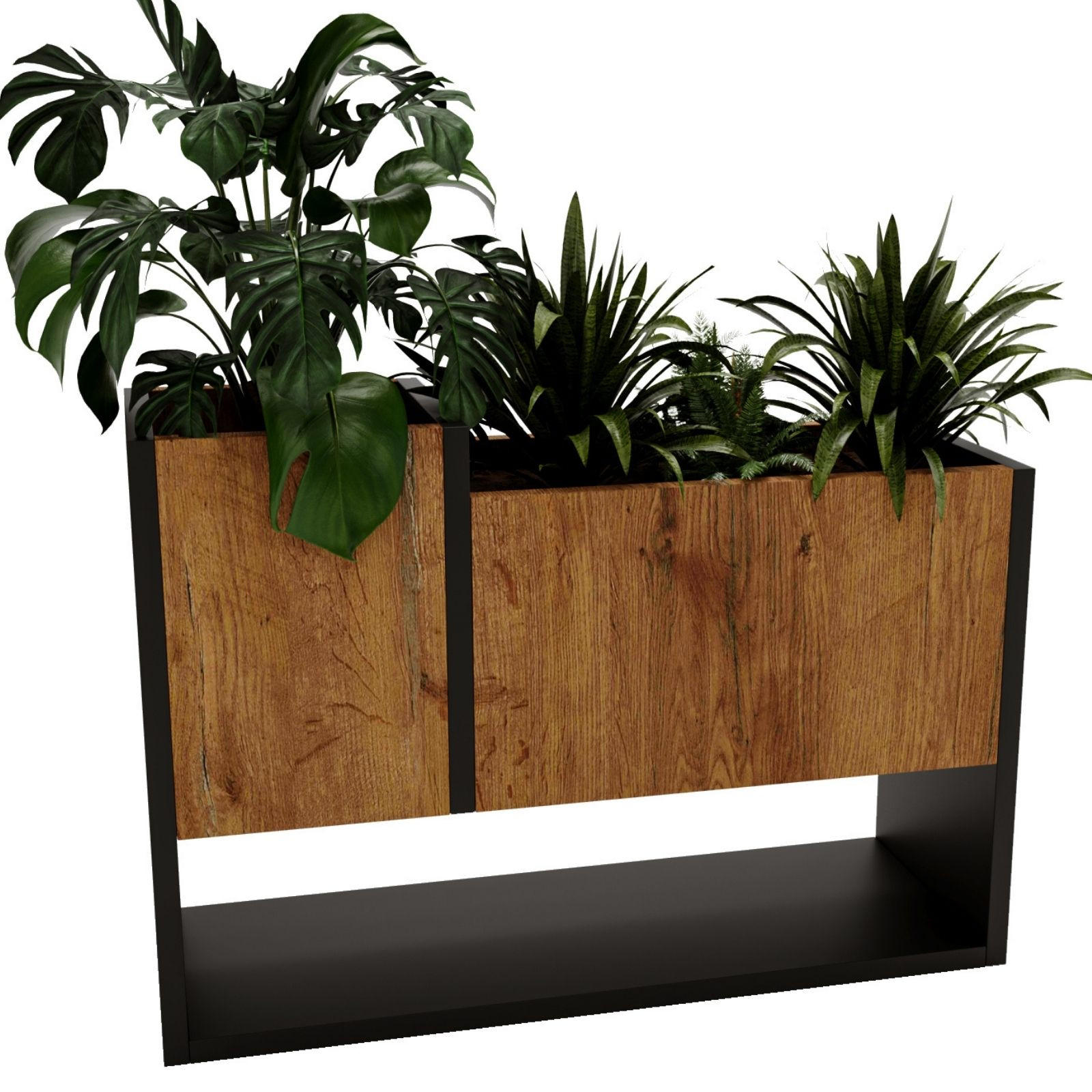 BLUMENKASTEN - Nussbaumfarben, Holzwerkstoff (23/45/65cm) - RAUMHIRSCH FURNITURE