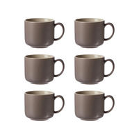 KAFFEETASSEN Jasper Taupe 240 ml 6er Set - Taupe, Keramik (0.24L) - Ritzenhoff Breker